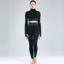 Lataa kuva Galleria-katseluun, Womens High Waisted Workout 2 Piece Sets Crop Top and Sweatsuit Pants Seamless Sports Legging Yoga Gym Outfits
