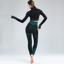 Lataa kuva Galleria-katseluun, Womens High Waisted Workout 2 Piece Sets Crop Top and Sweatsuit Pants Seamless Sports Legging Yoga Gym Outfits
