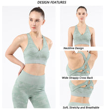 Indlæs billede til gallerivisning Camouflage sports underwear women Yoga suit running fitness vest new sports bra