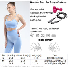 Lataa kuva Galleria-katseluun, Sports Bra for Women Criss-Cross Back Strappy Longline Yoga Bra Crop Top Workout Tank