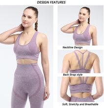 Lataa kuva Galleria-katseluun, Women's sports bra seamless Fitness Yoga vest Narrow back strap outdoor running underwear