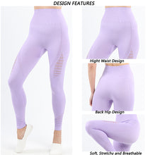 Indlæs billede til gallerivisning Women Yoga Fitness Pants High Waisted Butt Lifting Leggings Soft Stretchy Workout Seamless Leggings