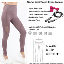 Indlæs billede til gallerivisning Women Yoga Fitness Pants High Waisted Butt Lifting Leggings Soft Stretchy Workout Seamless Leggings