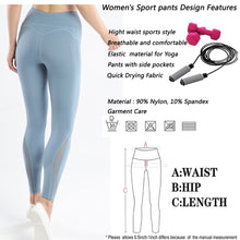 Indlæs billede til gallerivisning High Waist Leggings for Women Yoga Athletic Pants Tummy Control with Side Pockets Workout Running Pants