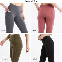 Lataa kuva Galleria-katseluun, Women’s Workout Running Leggings Pocket Tummy Control High Waist Yoga Pants