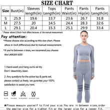 Indlæs billede til gallerivisning Women's Sportwear Workout Sets two Piece Outfits Seamless High Waist Yoga Leggings Long Sleeve Gym Clothes