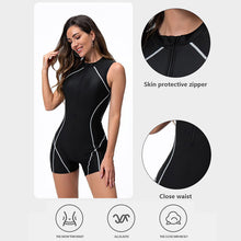 Charger l&#39;image dans la galerie, One-piece swimsuit women&#39;s vest flat corner wetsuit surf suit zipper sports swimsuit
