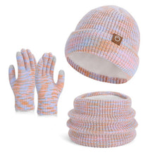 Load image into Gallery viewer, Winter Warm Hat Scarf Gloves Set - 3-Piece Fleece Lined with Touchscreen Fingers
