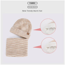 Load image into Gallery viewer, Winter Warm Hat Scarf Gloves Set - 3-Piece Fleece Lined with Touchscreen Fingers
