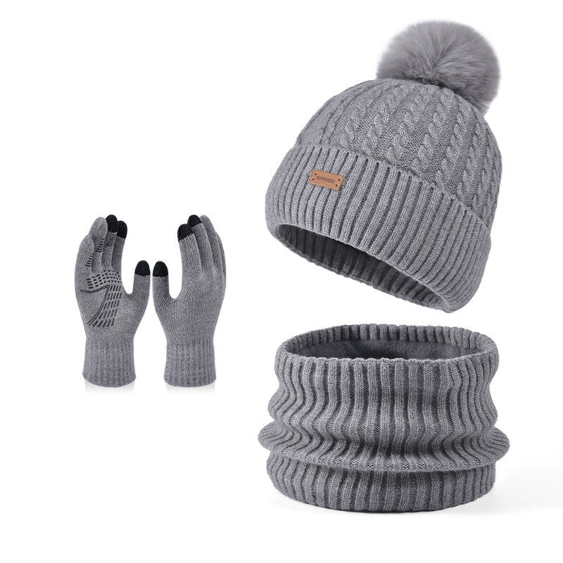 Fashion Winter Hat Scarf Gloves Set - 3-Piece Fleece Lined with Touchscreen | Luxury Style
