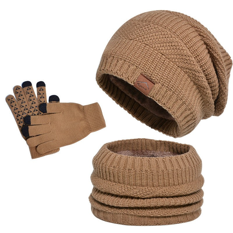 Winter Hat Scarf Gloves Set - 3-Piece Sporty Fleece Lined with Ear Protection & Touchscreen