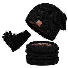 Load image into Gallery viewer, Winter Hat Scarf Gloves Set - 3-Piece Sporty Fleece Lined with Ear Protection &amp; Touchscreen
