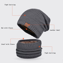 Load image into Gallery viewer, Winter Hat Scarf Gloves Set - 3-Piece Sporty Fleece Lined with Ear Protection &amp; Touchscreen
