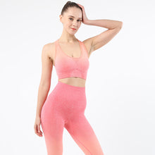 Load image into Gallery viewer, Women&#39;s sports bra gradient seamless knitting Fitness Yoga vest outdoor running underwear
