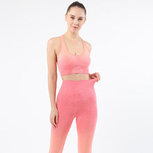 Load image into Gallery viewer, Women&#39;s sports bra gradient seamless knitting Fitness Yoga vest outdoor running underwear
