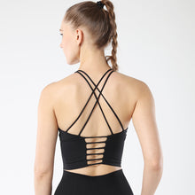 Load image into Gallery viewer, Running fitness bra straps cross sports underwear yoga vest 2021
