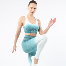 Load image into Gallery viewer, Women&#39;s sports bra gradient seamless knitting Fitness Yoga vest outdoor running underwear
