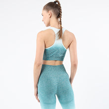 Load image into Gallery viewer, Women&#39;s sports bra gradient seamless knitting Fitness Yoga vest outdoor running underwear
