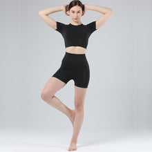 Load image into Gallery viewer, Exercise and Fitness Yoga Suit Sports short sleeve shorts Tight-fitting and Outstanding fit
