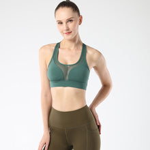 Load image into Gallery viewer, Women Sports Bra with Back Pocket  Yoga  running fitness wear sports   bra   Racerback Bra

