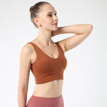 Load image into Gallery viewer, U Neck and V back Sports Bras for Women  Bra Running Workout   Tank Tops
