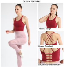 Load image into Gallery viewer, Running fitness bra straps cross sports underwear yoga vest 2021

