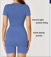 Load image into Gallery viewer, 2 Piece Workout Short Sleeve
