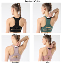 Load image into Gallery viewer, Women Sports Bra with Back Pocket  Yoga  running fitness wear sports   bra   Racerback Bra
