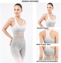 Load image into Gallery viewer, Women&#39;s sports bra gradient seamless knitting Fitness Yoga vest outdoor running underwear

