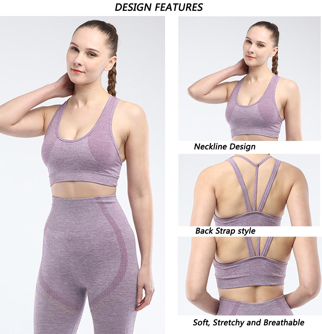 Women's sports bra seamless Fitness Yoga vest Narrow back strap