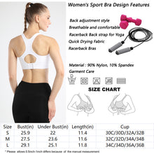 Charger l&#39;image dans la galerie, Sports Bras for Women  Strappy Sports Bra   Racerback Workout Yoga Bra with adjustable back
