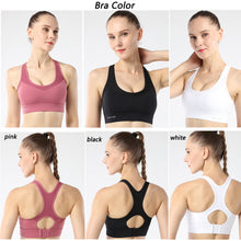 Charger l&#39;image dans la galerie, Sports Bras for Women  Strappy Sports Bra   Racerback Workout Yoga Bra with adjustable back
